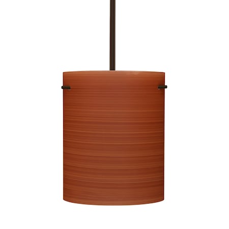 Besa Lighting Tamburo 8 Stem Pendant, Cherry, Bronze Finish, 1x100W Incandescent 1TT-4006CH-BR